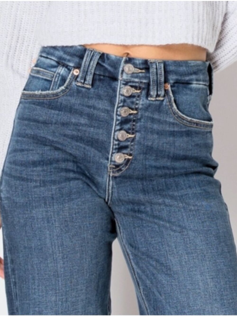 ARTEMIS VINTAGE Women's EUC Button-Fly High Rise Wide Leg Jeans | Size 5/26 - Picture 3 of 14